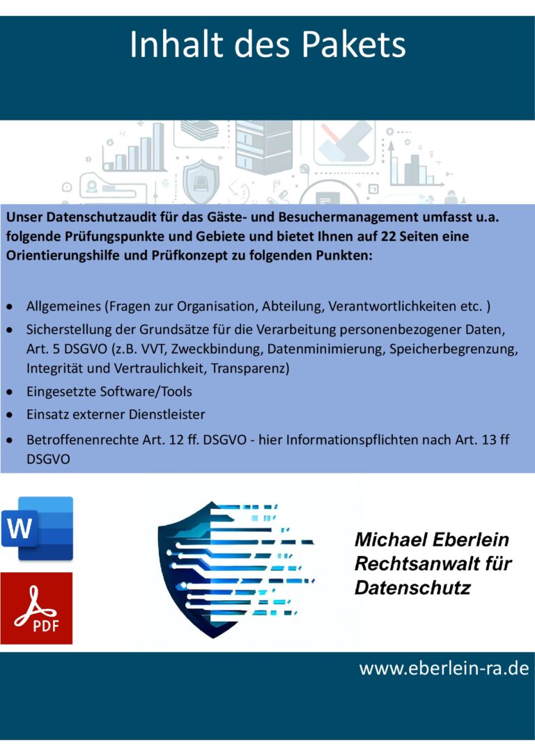 Datenschutzaudit - Gäste- und Besuchermanagement