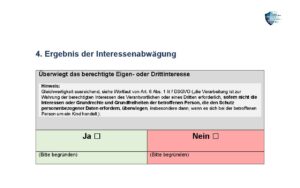 Vorlage/Muster - Interessensabwägung Transkription in MS Teams gemäß Art. 6 Abs. 1 lit. f) DSGVO