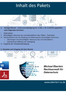 Vorlage/Muster - Interessensabwägung Transkription in MS Teams gemäß Art. 6 Abs. 1 lit. f) DSGVO