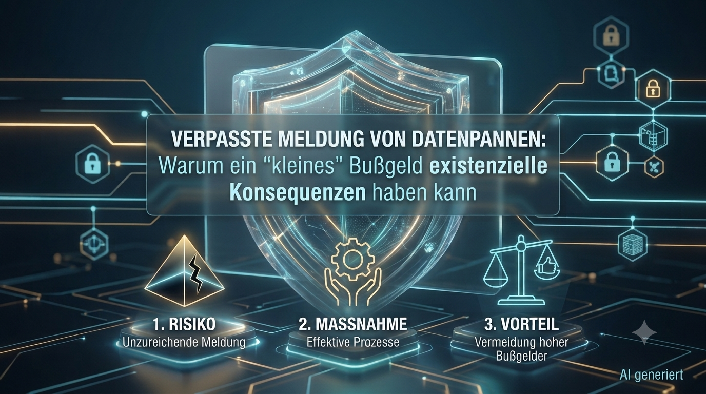 Mehr über den Artikel erfahren Verspätete Meldung von Datenpannen: Warum ein „kleines“ Bußgeld für Mittelständler, Konzerne und Vermieter höchst gefährlich ist
